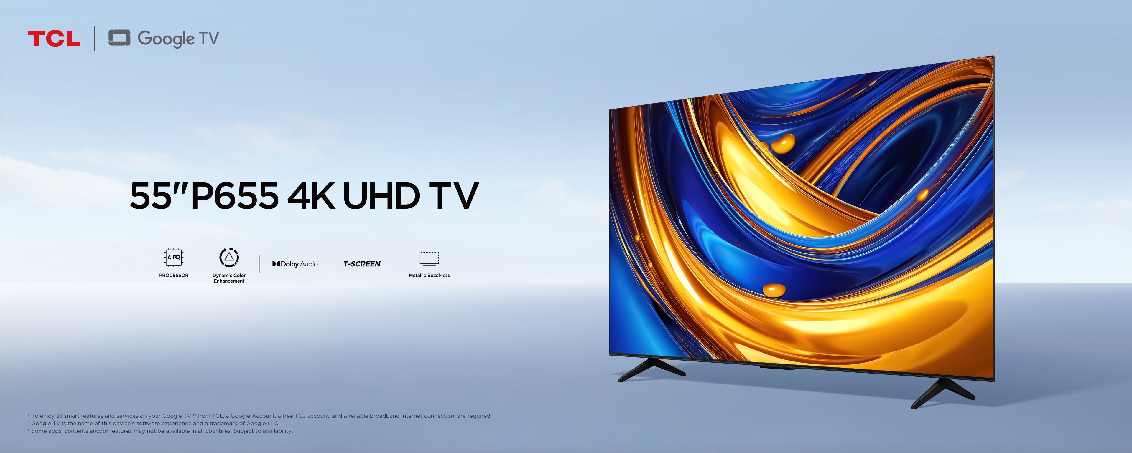 TCL P655 4K UHD Google TV banner
