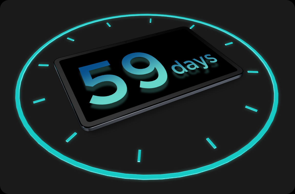 NXTPAPER 11 Gen 2 Up to 59 days standby mode²