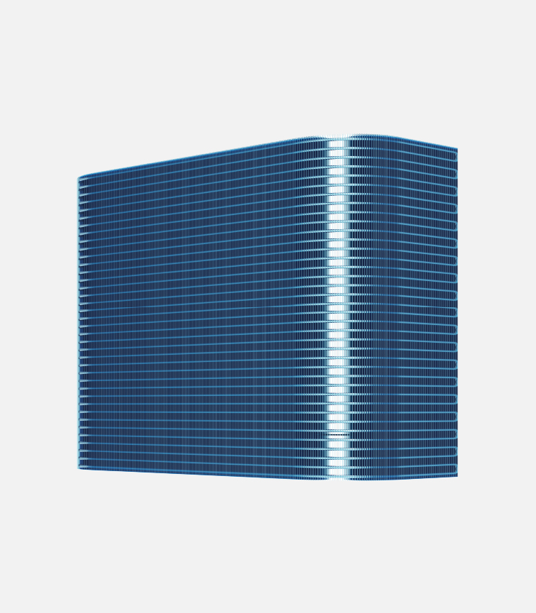 Heat exchange area increased by 39%