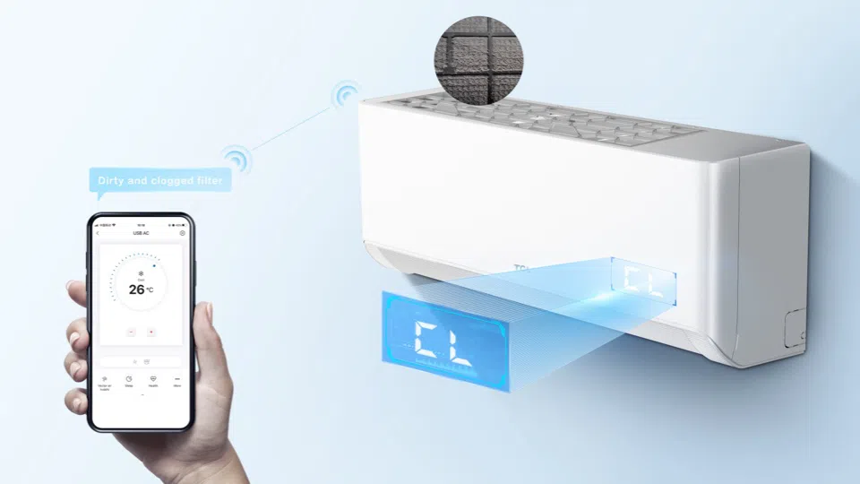 تذكير ذكي بانسداد الفلتر في مكيف BreezeIN AC