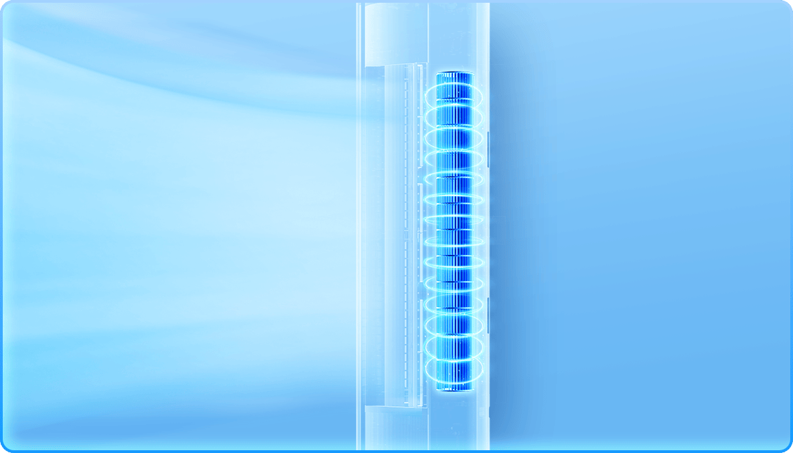 Larger fan diameter with more volume