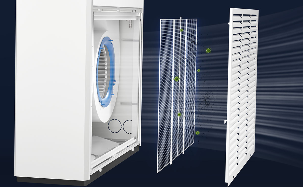 乐竟体育 CAC Floor Standing AC with Integrated Filter for Easy Cleaning