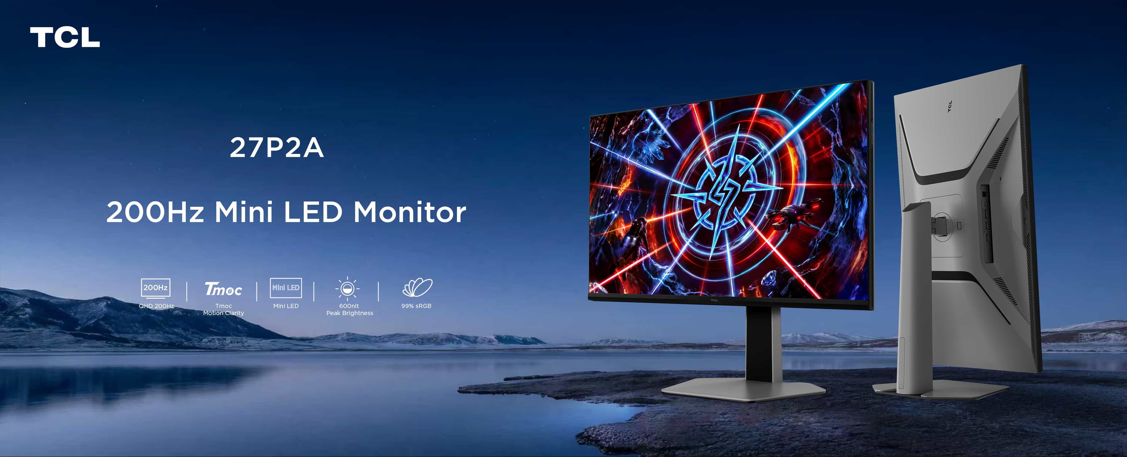 TCL 27P2A 200Hz Mini LED Gaming Monitor 