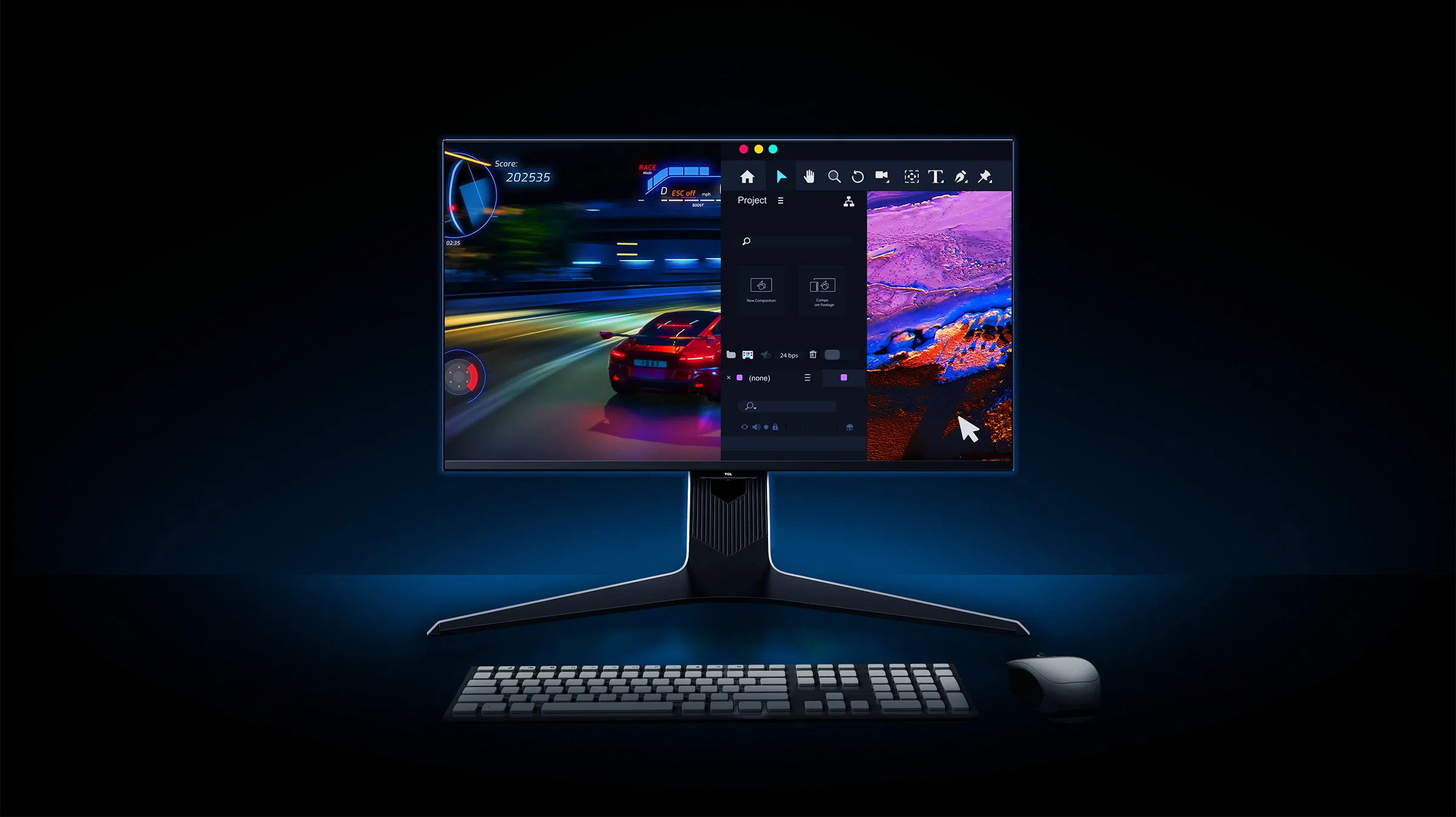 TCL 2K Mini LED Gaming 240Hz 27R73Q מסך מחשב