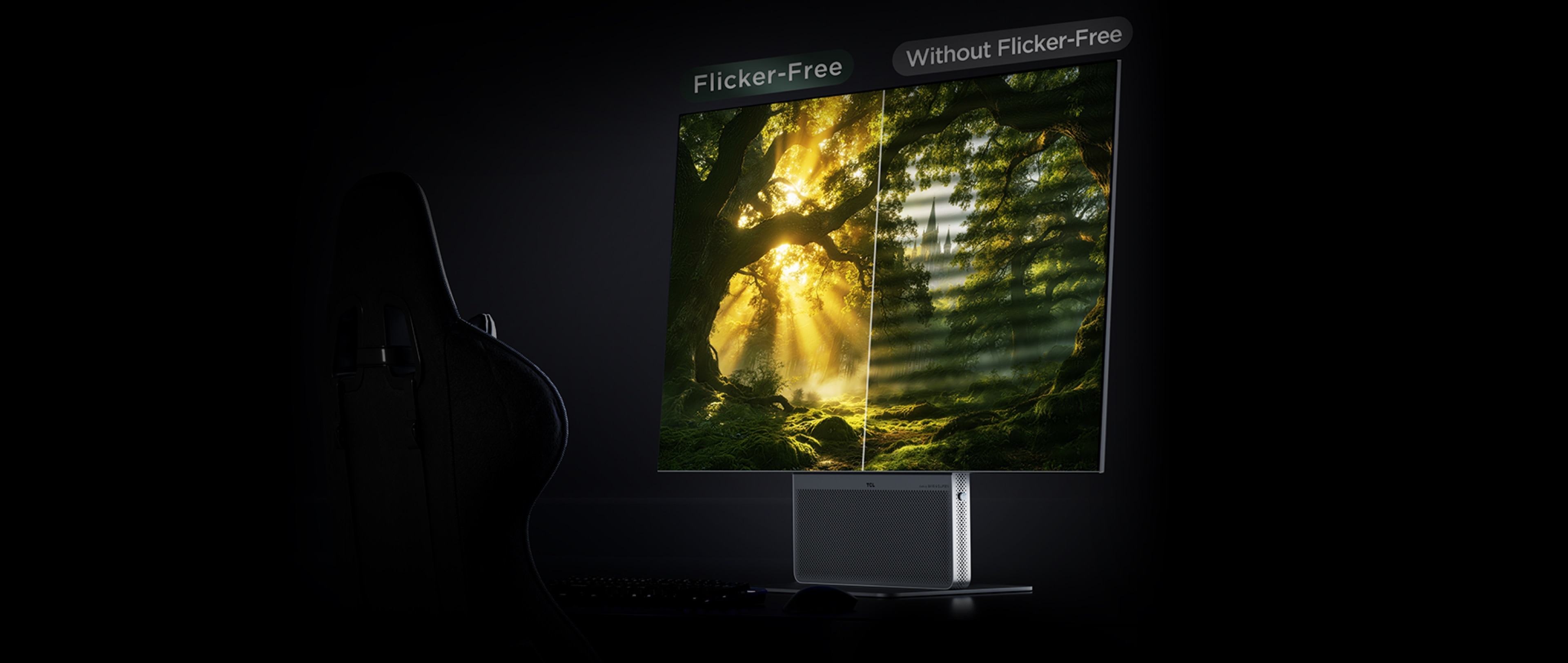 TCL 32X3A 32 Inch Monitor Flicker-Free Dimming