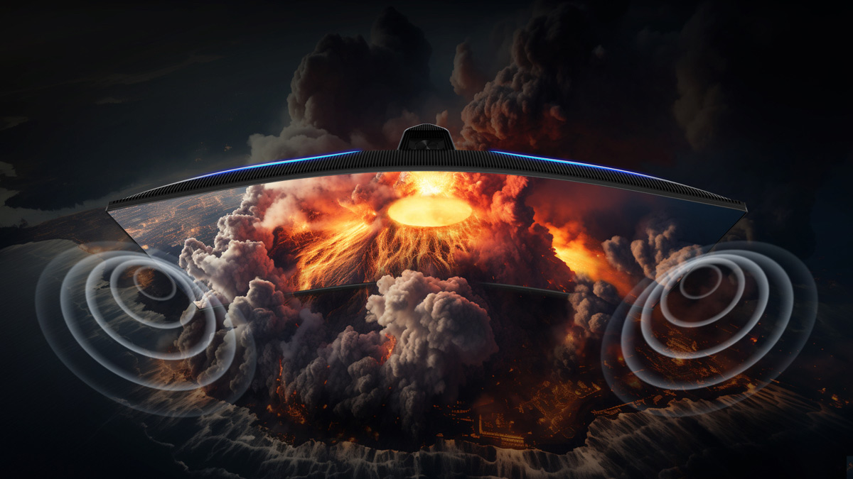 TCL 34R83Q Monitor Built-in dual channel speakers