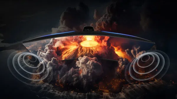 TCL 34R83Q Monitor Built-in dual channel speakers