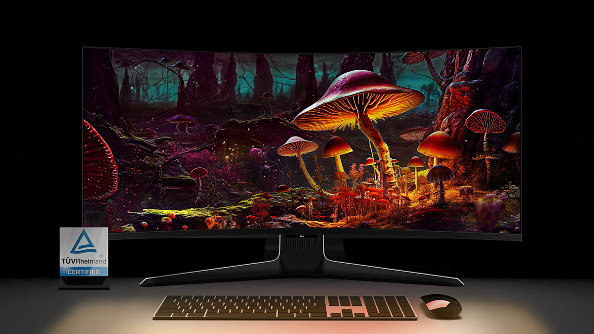 TCL 34R83Q Monitor Industry-leading eye care certification