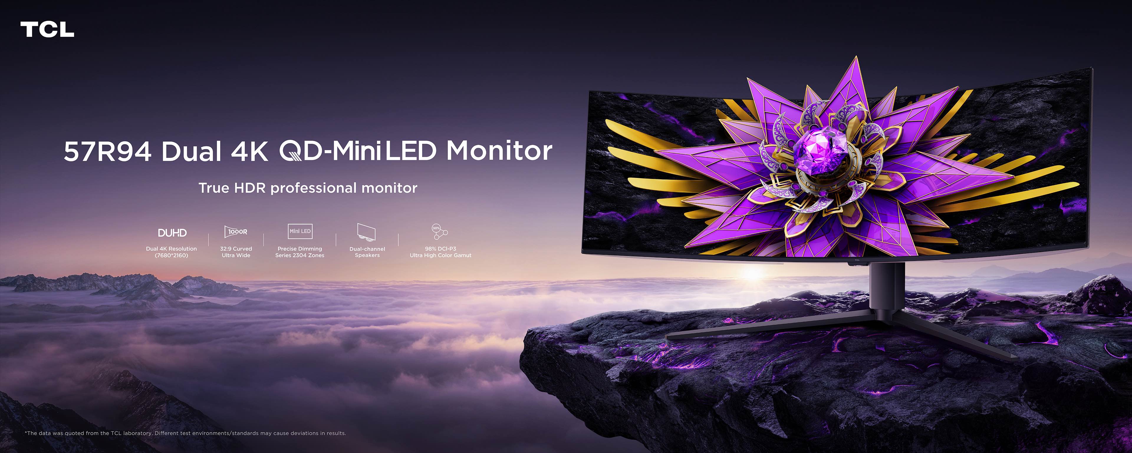 TCL 57R94 Dual 4K QD-MiniLED Monitor