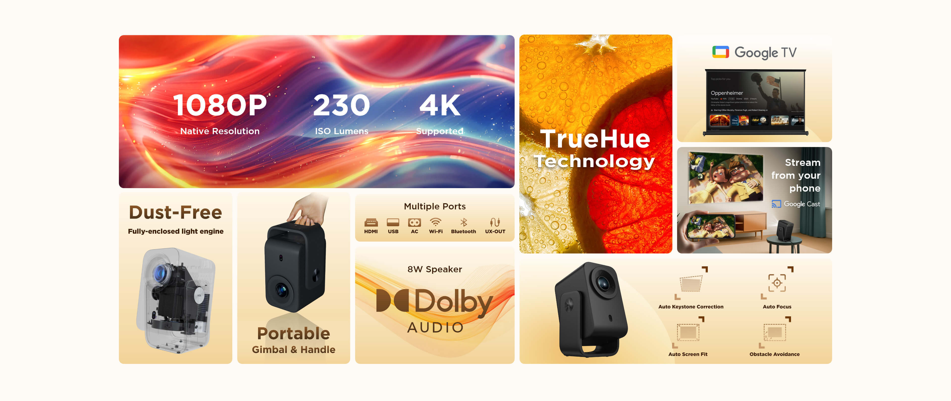 TCL Projector C1 Top Feature