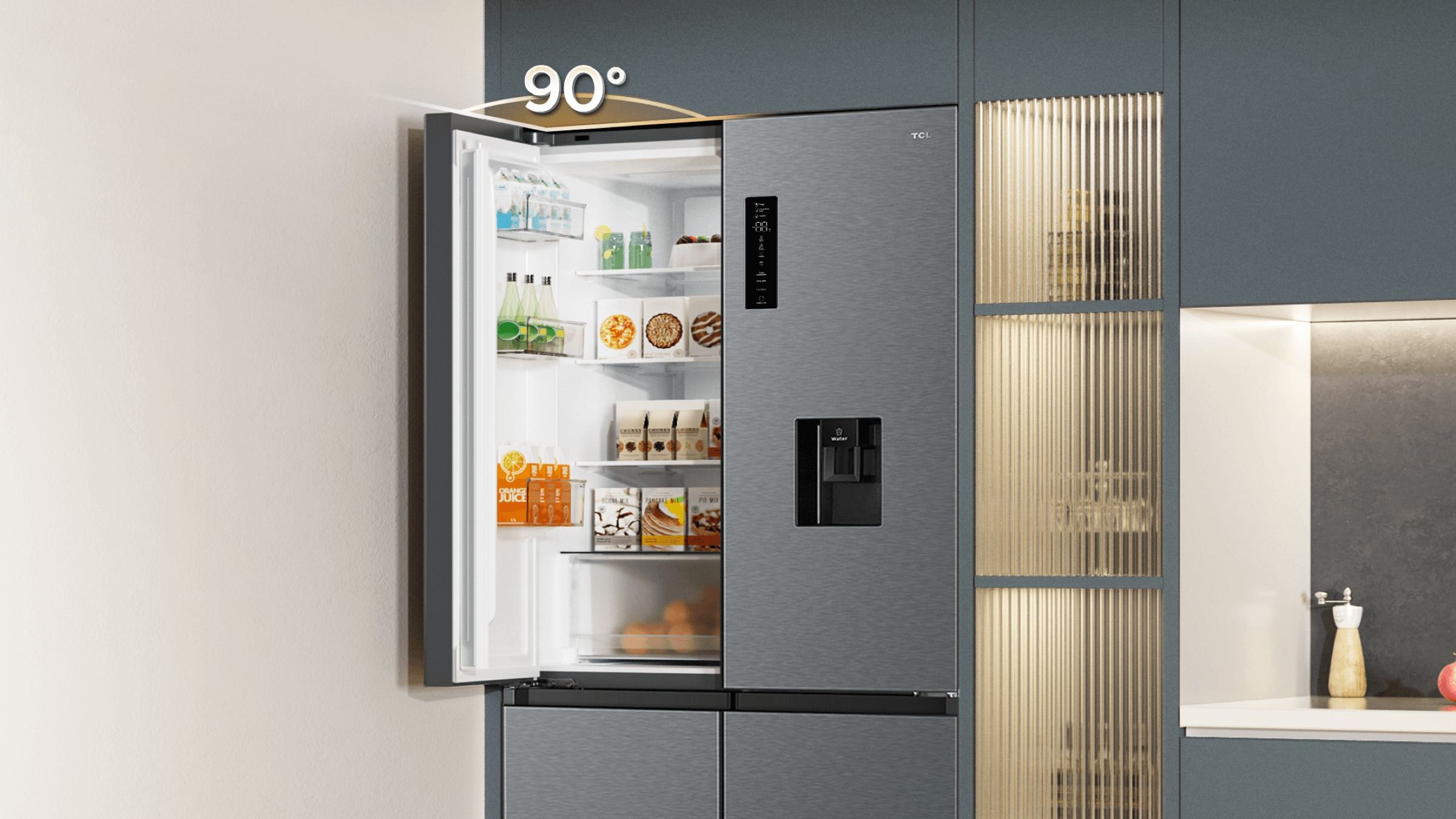 TCL C521CDD Only 1cm reserved space to cabinet side