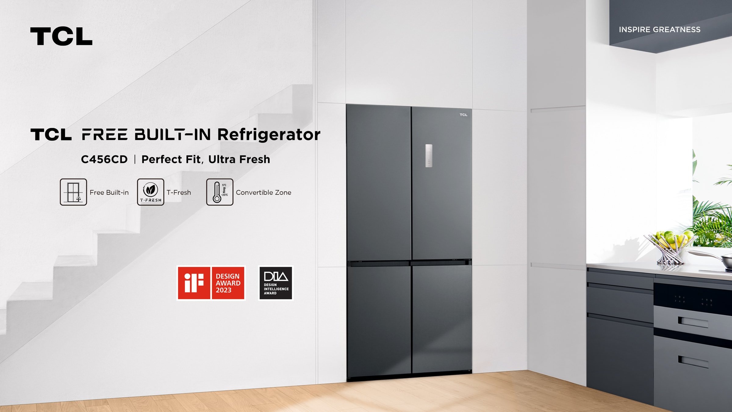 TCL Free Built-in Refrigerator C456CD