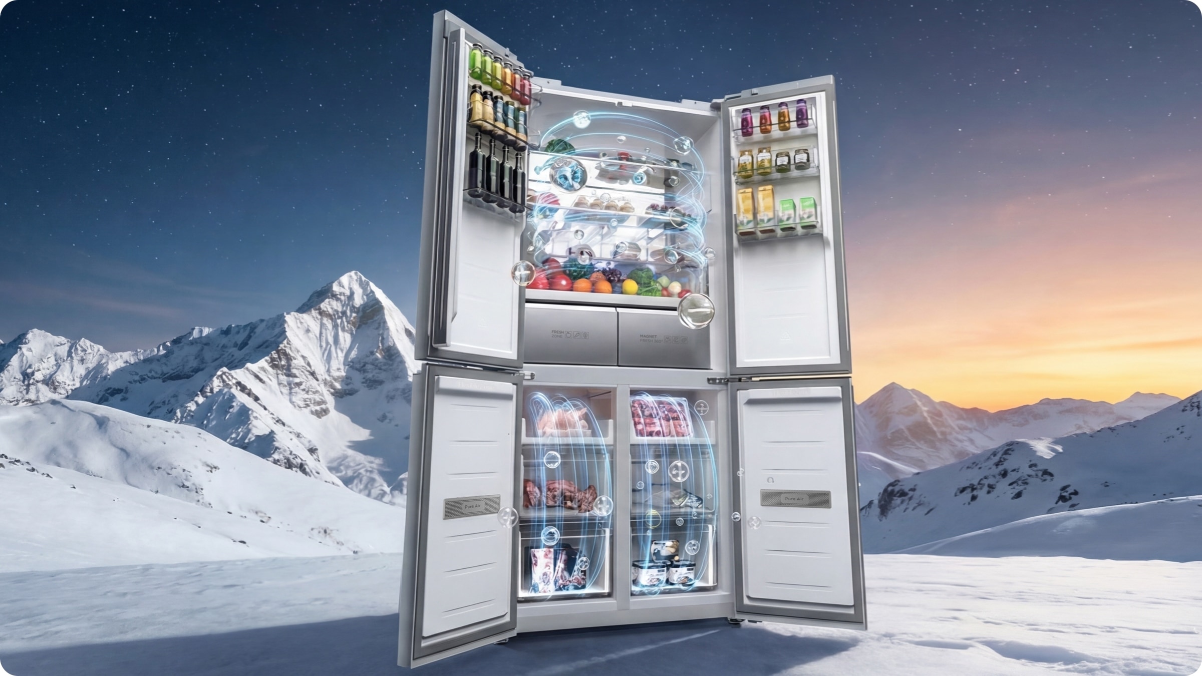 乐竟体育 Refrigerator C508CD with ?All-Around Purification