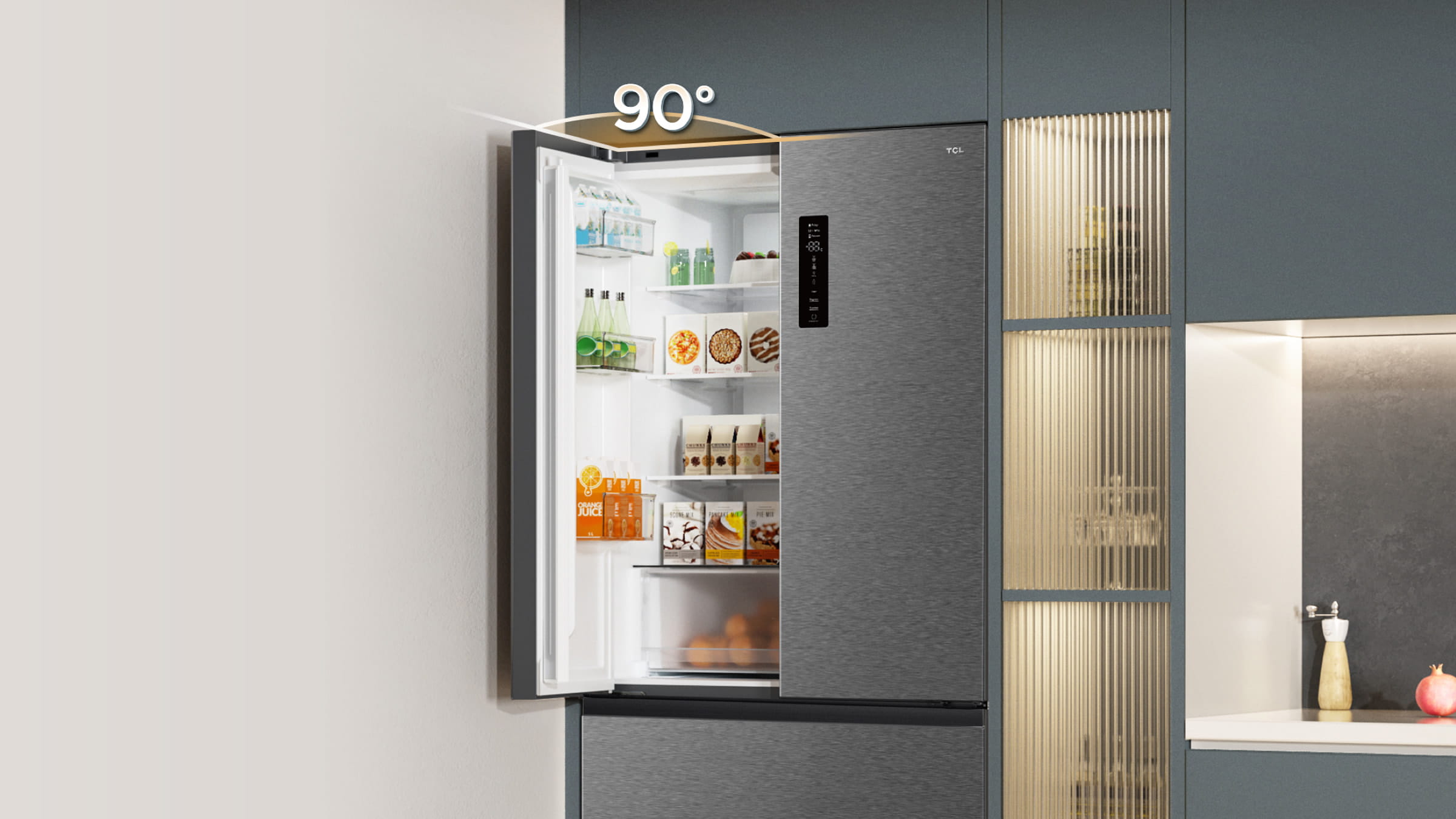 Refrigerator C530FD easily placed into the cabinet