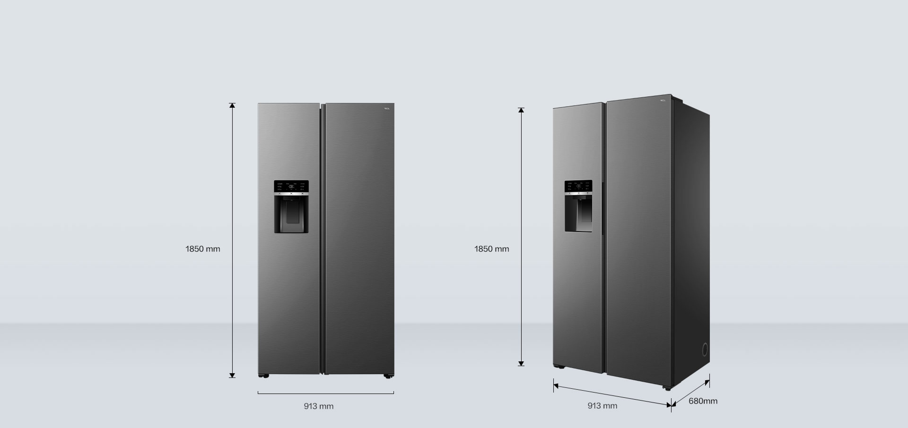 Dimensiones del refrigerador empotrable TCL Free C521CD
