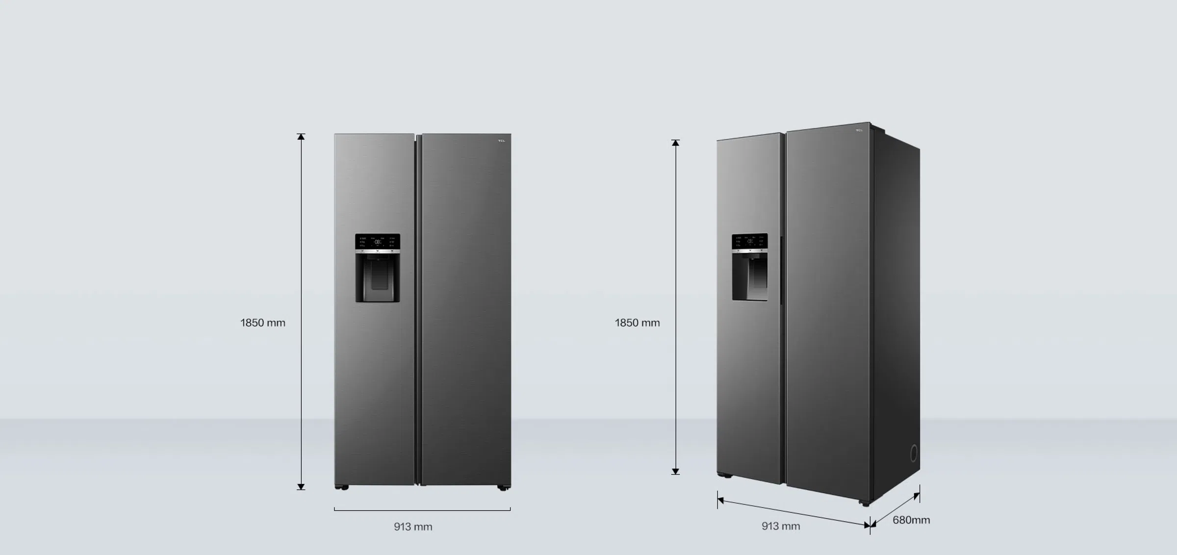 Dimensiones del refrigerador empotrable TCL Free C521CD
