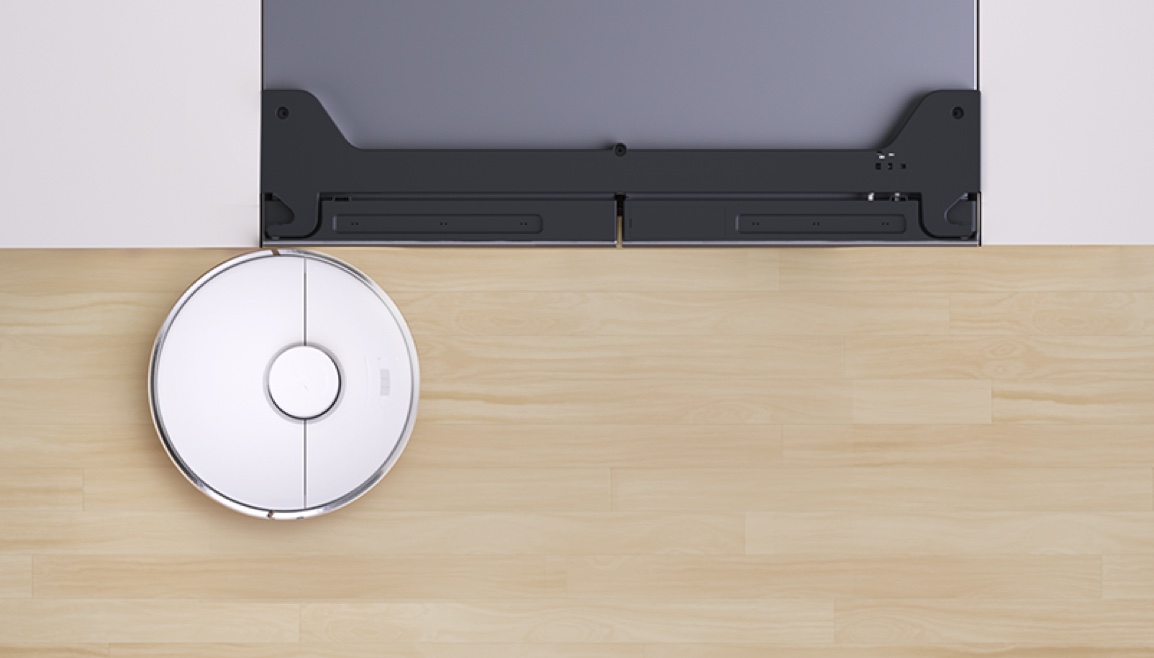 TCL Refrigerator sits flush with cabinets for easy cleaning