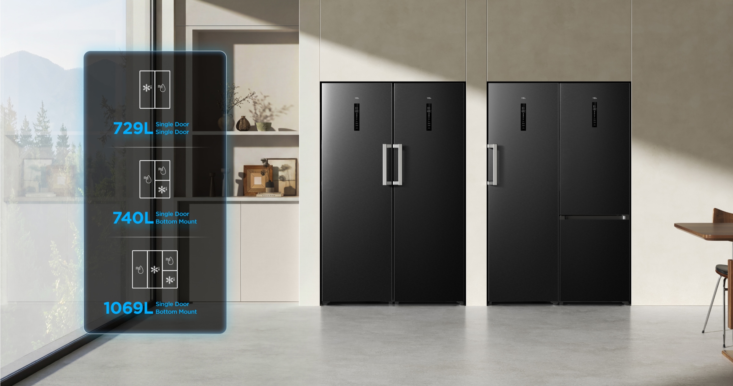 TCL C387BF Refrigerator Three temperature settings