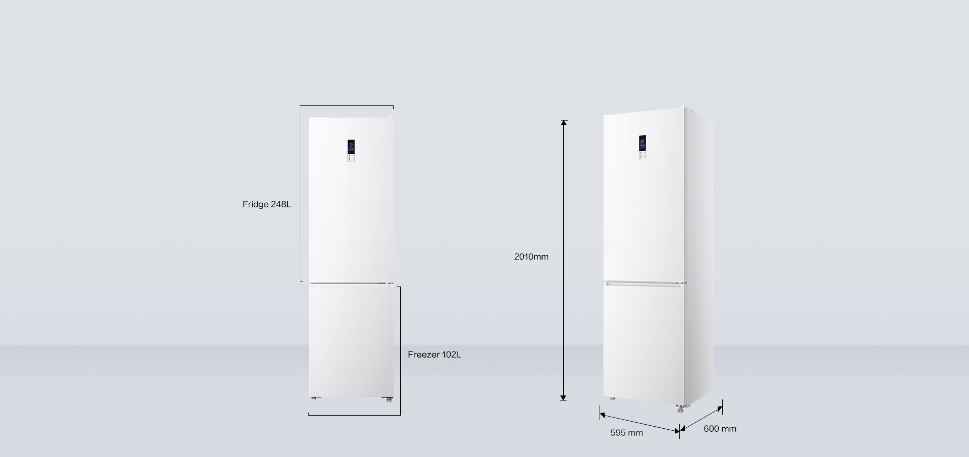 TCL Refrigerator P350BF Dimensions