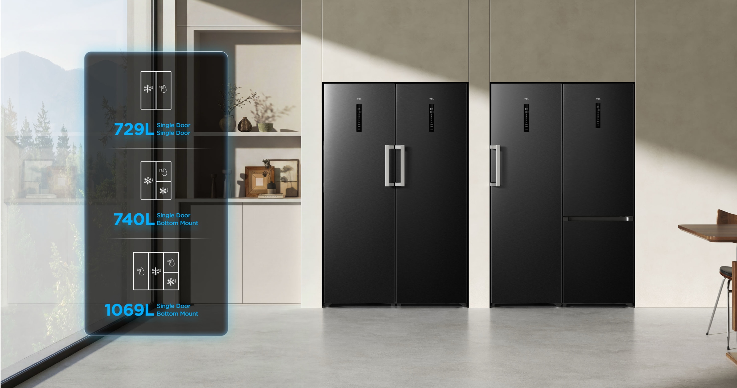 TCL C387BF Refrigerator Three temperature settings