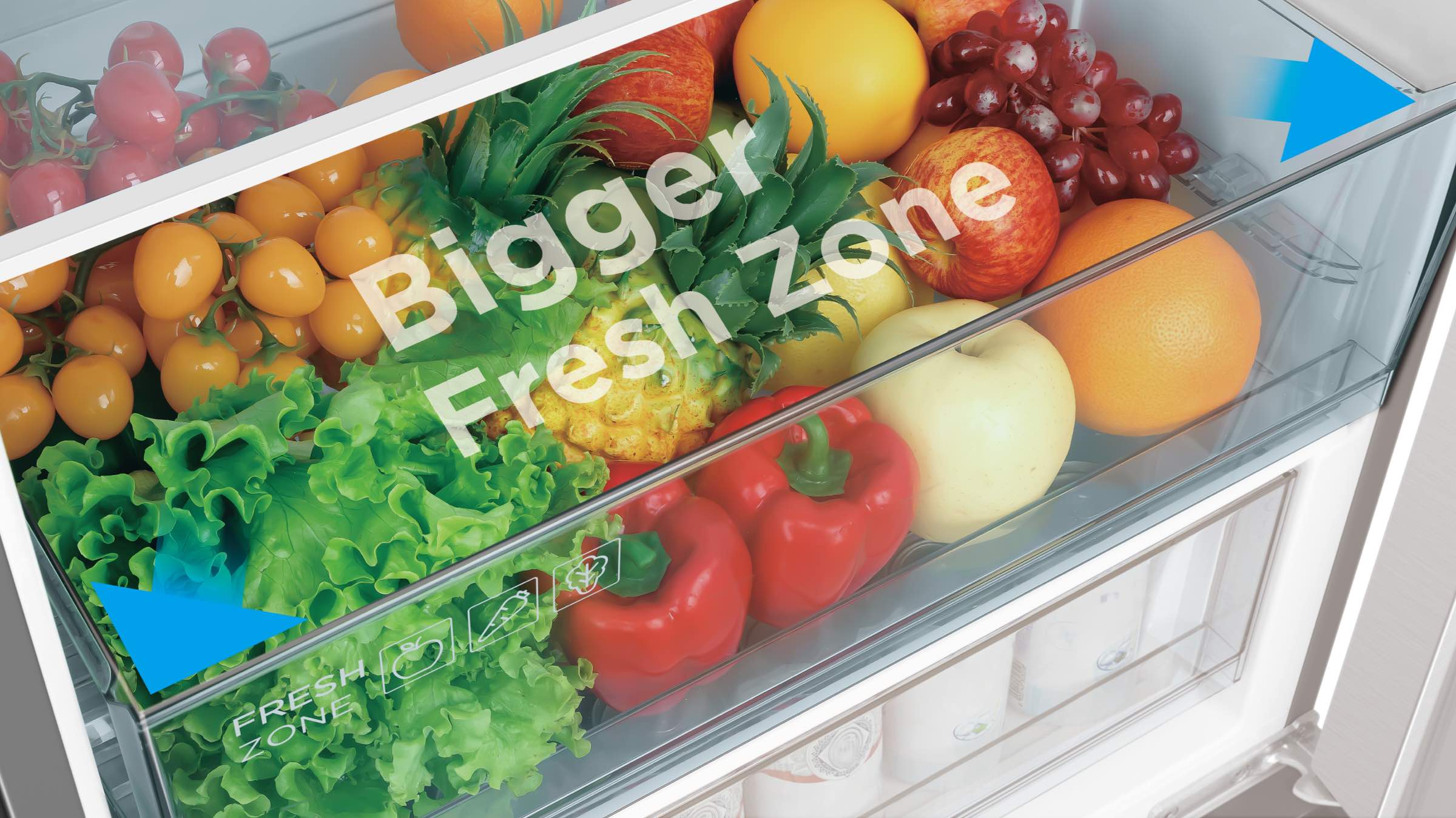 LETOU - ��Ͷ P409BF Refrigerator Enlarged Fresh Drawers