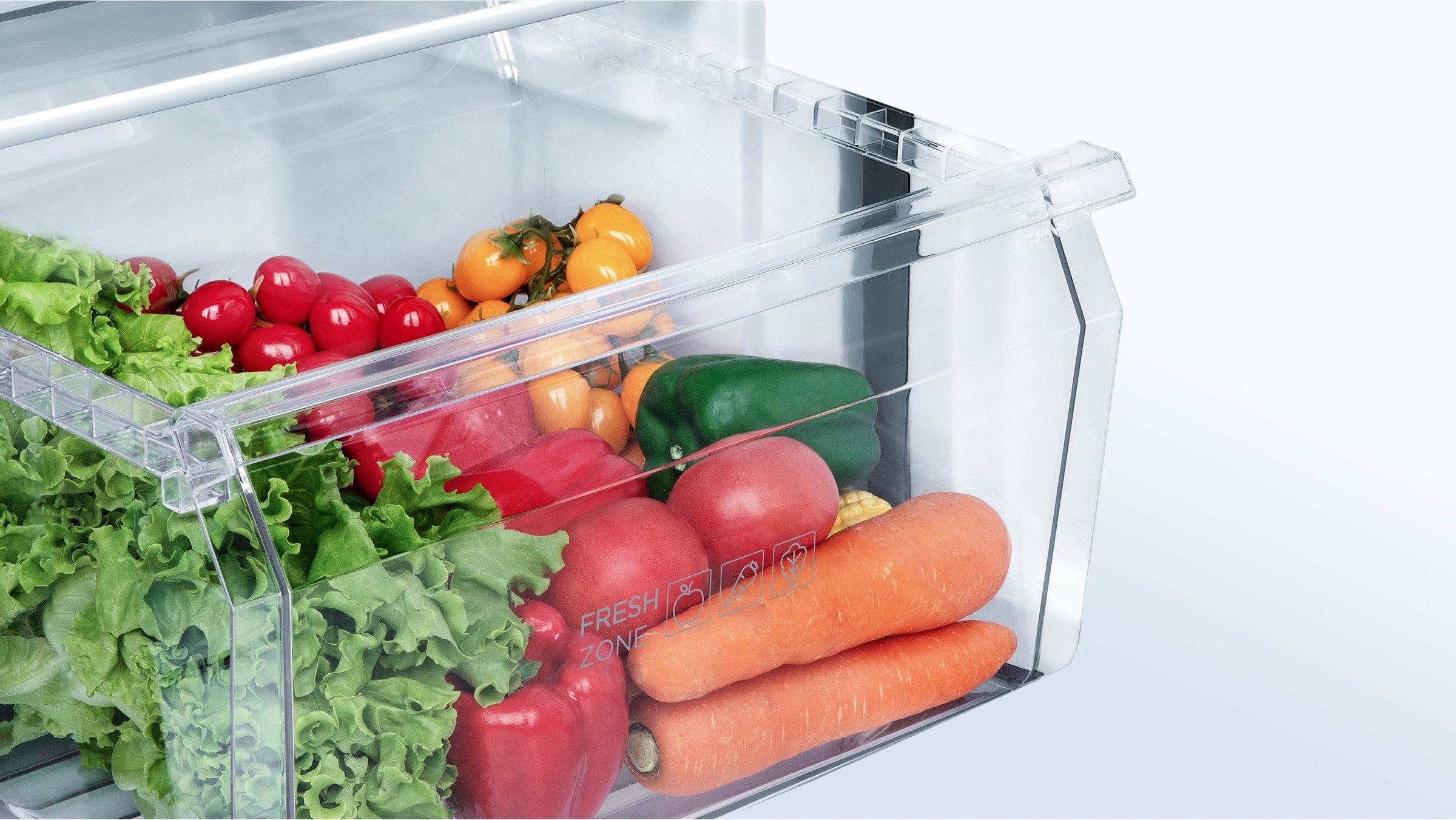 TCL Bottom Mount Refrigerator P417BF Fresh Zone