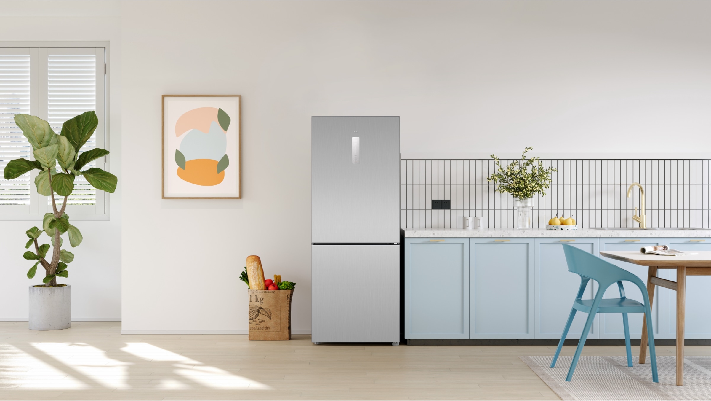 TCL Bottom Mount Refrigerator P417BF 