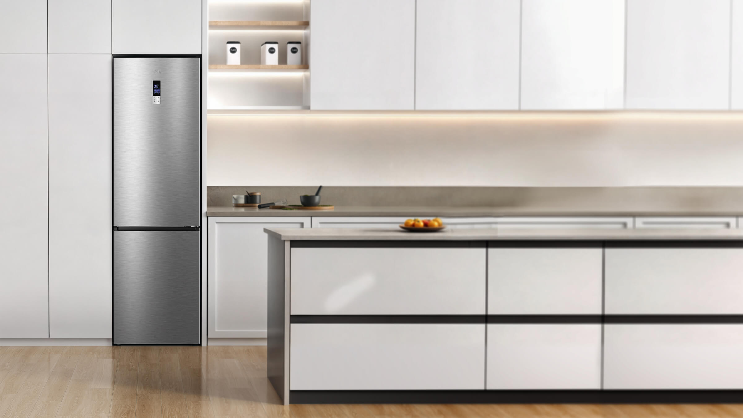 TCL 456L Double Door Bottom Mount Refrigerator