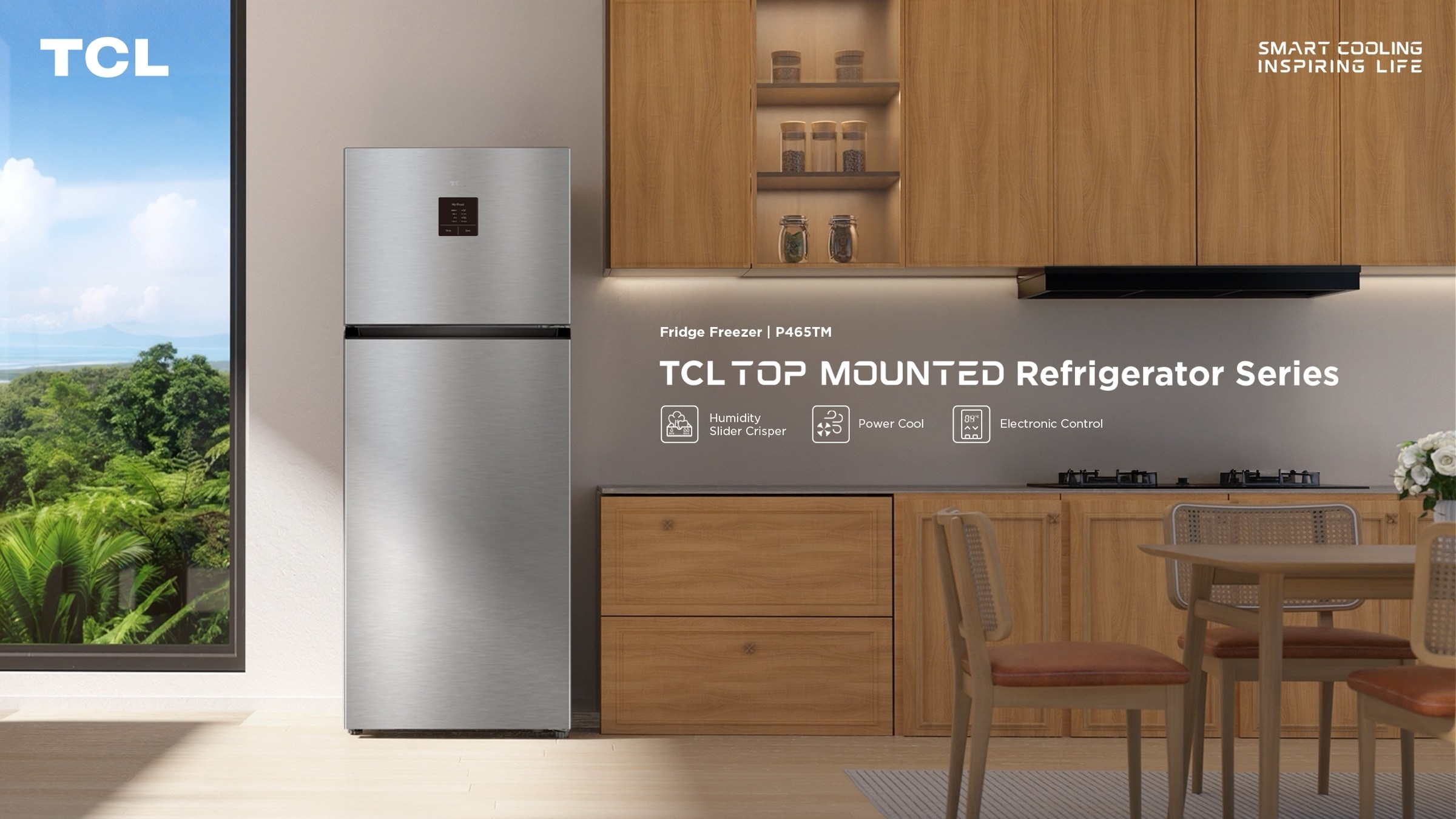 TCL P465TM Top Mount Refrigerator