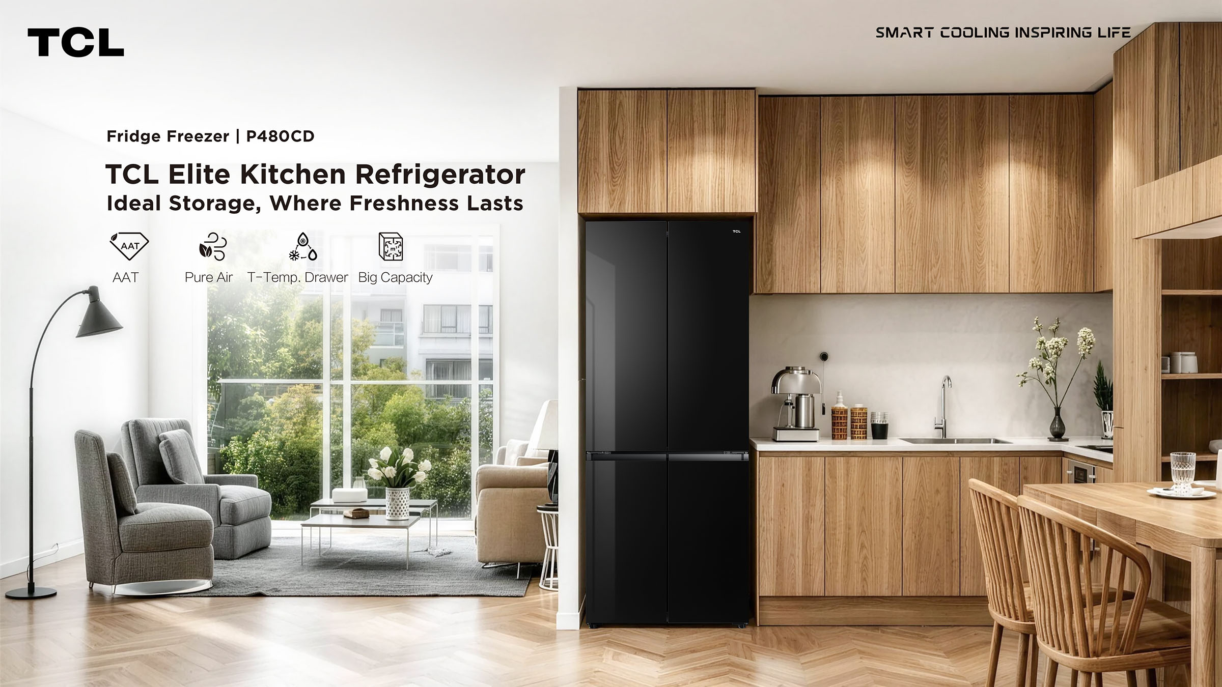 TCL Elite Kitchen Refrigerator Series -Refrigerator P350BF