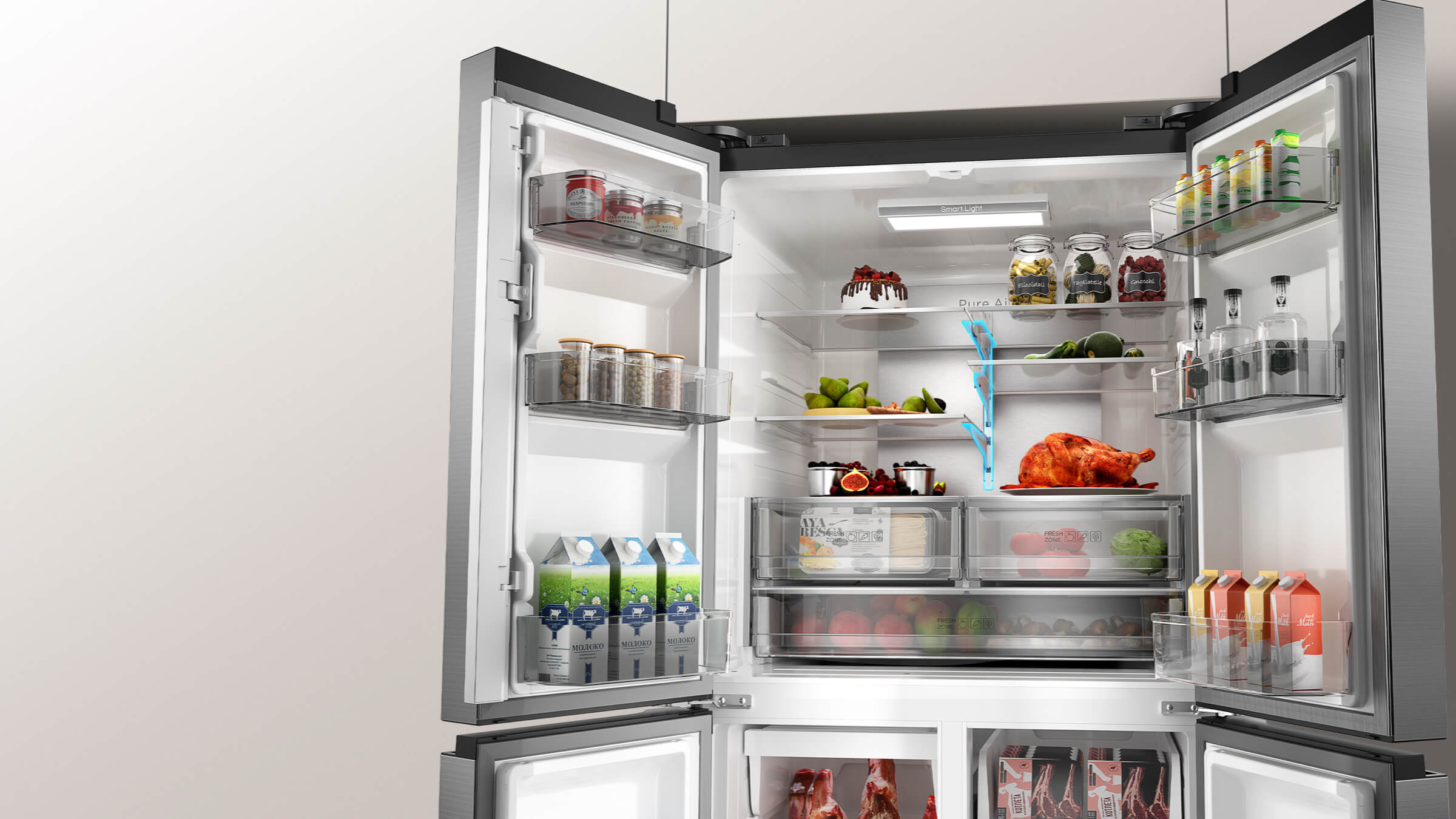 TCL P810CD Refrigerator Cantilever Shelves 