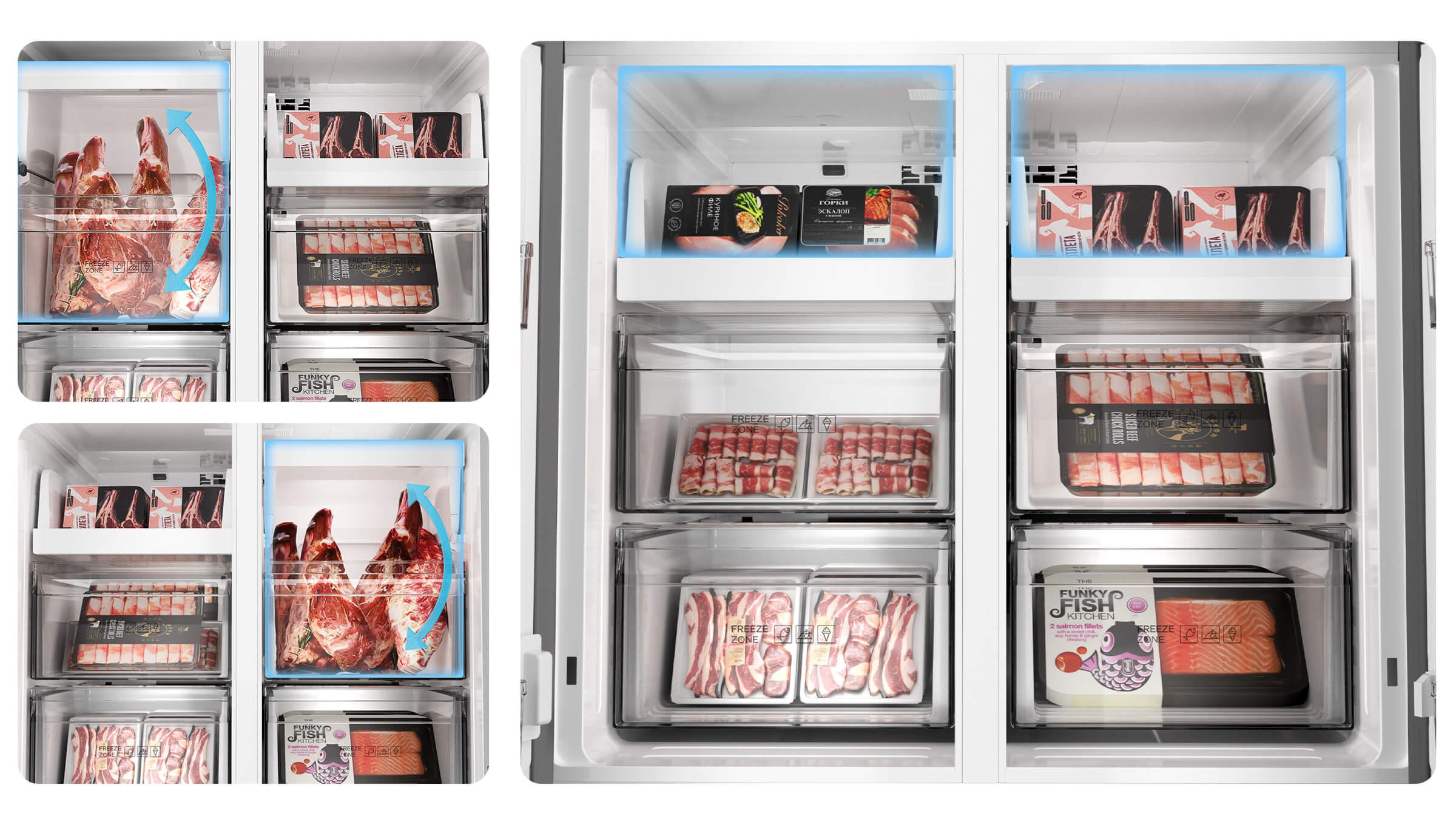 TCL P810CD Refrigerator Reversible Freezer Tray