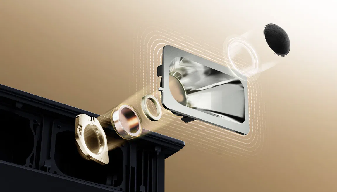 customised tweeter.jpg?t=1739931477940&w=600&webp=true&dpr=1 TCL 5.1CH 580 Watts High-end Home Theater Soundbar with Dolby Atmos, DTS:X, Ray Danz Technology, Wireless Subwoofer (Q65H) Customised Tweeter