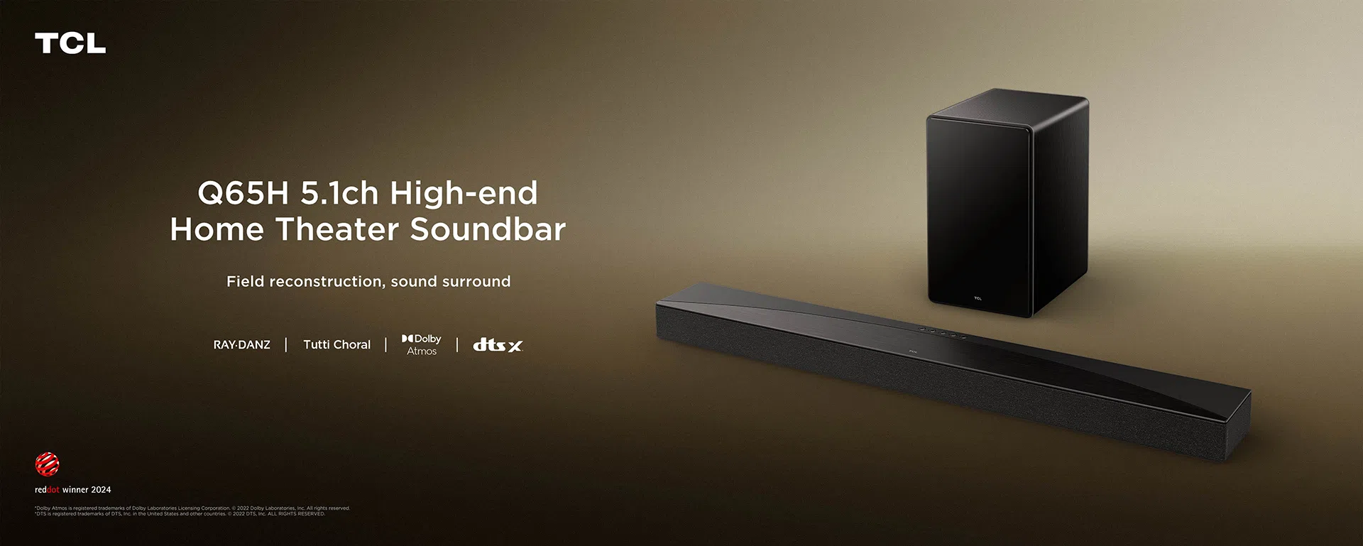 TCL Q65H 5.1ch High-end Home Theater Soundbar | TCL