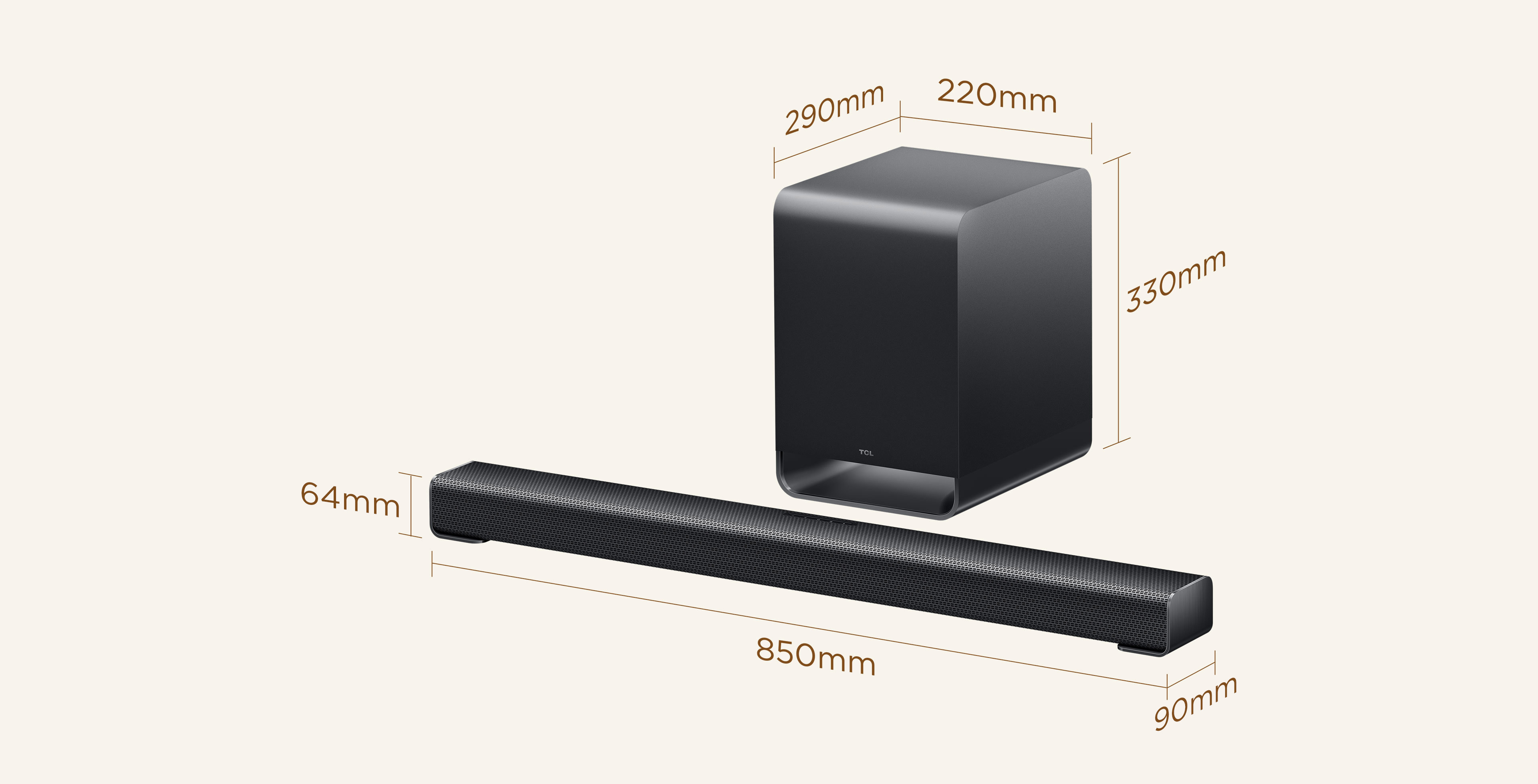 TCL A65K Product Size