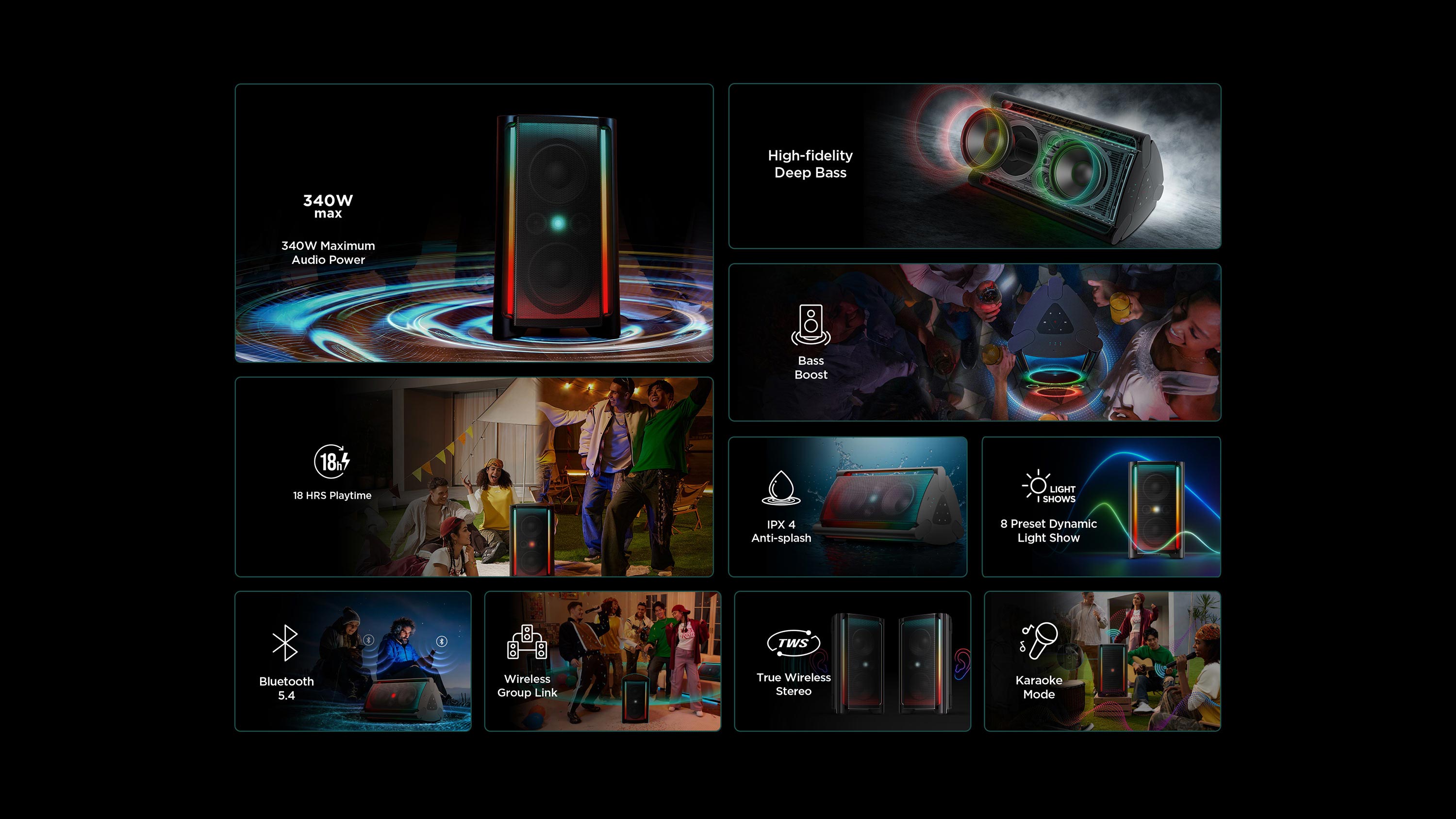 TCL TP300K Powerful Sound Party Speaker Key Features
