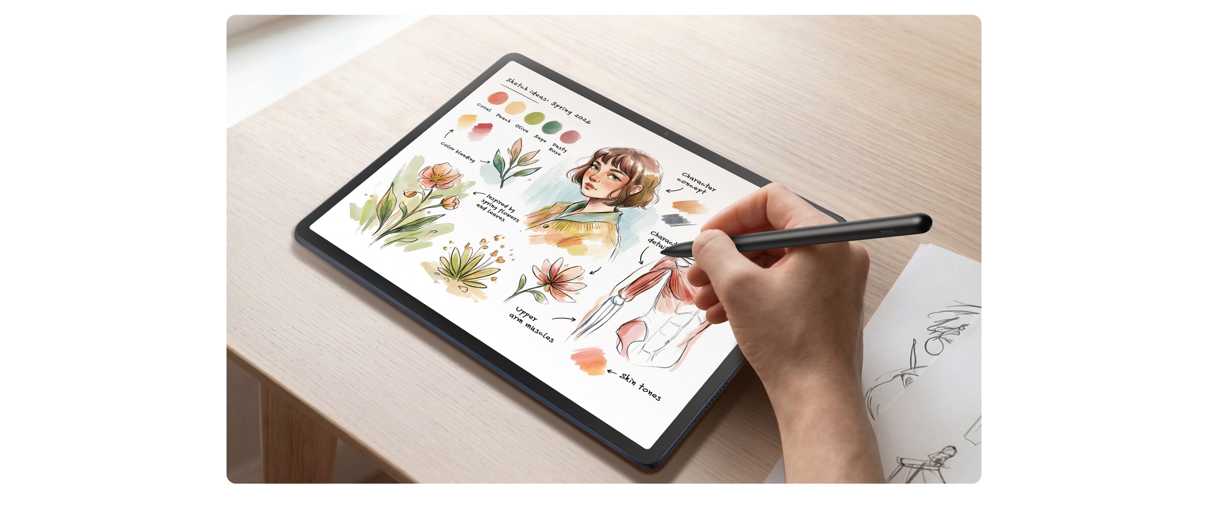 TCL T-Pen 2 Two Tips Switch between a soft tip and a hard tip
