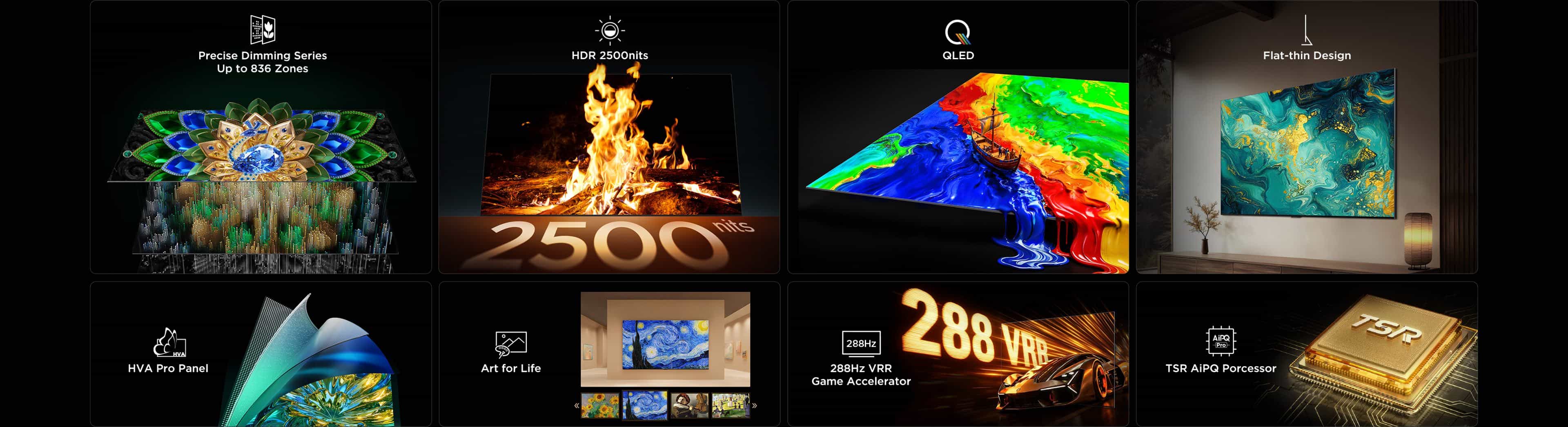 TCL A400U Premium QD-MiniLED TV's Key Features
