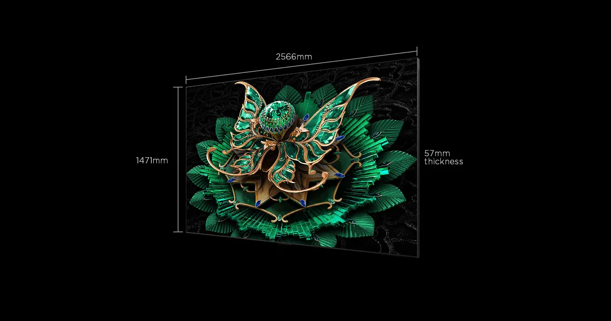 TCLTV C7K Premium QD-MiniLED TV Screen Size