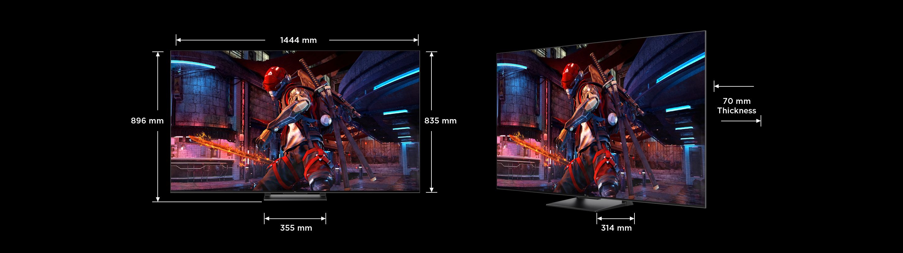 TCL C745 QLED TV 65''size