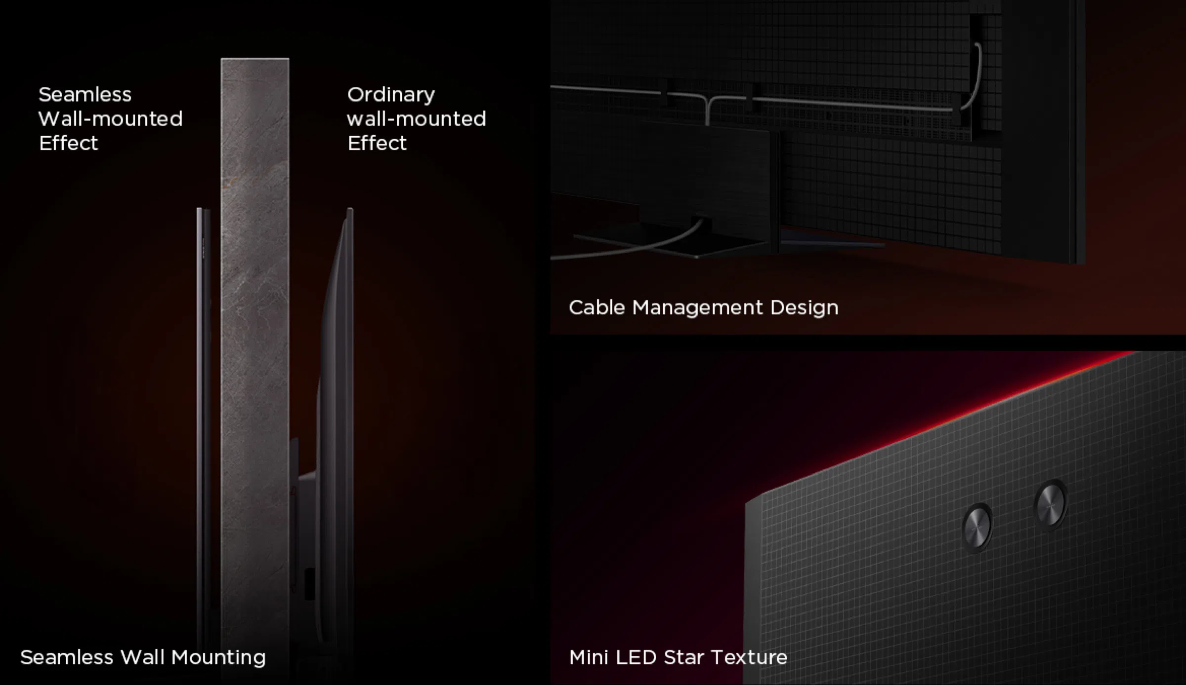 Slim and Integrated Designטלוויזיה חכמה C8K Premium QD-MiniLED מבית TCL