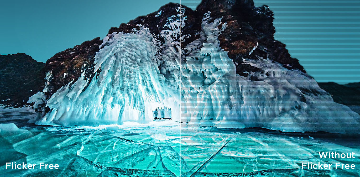 flicker free & without flicker free