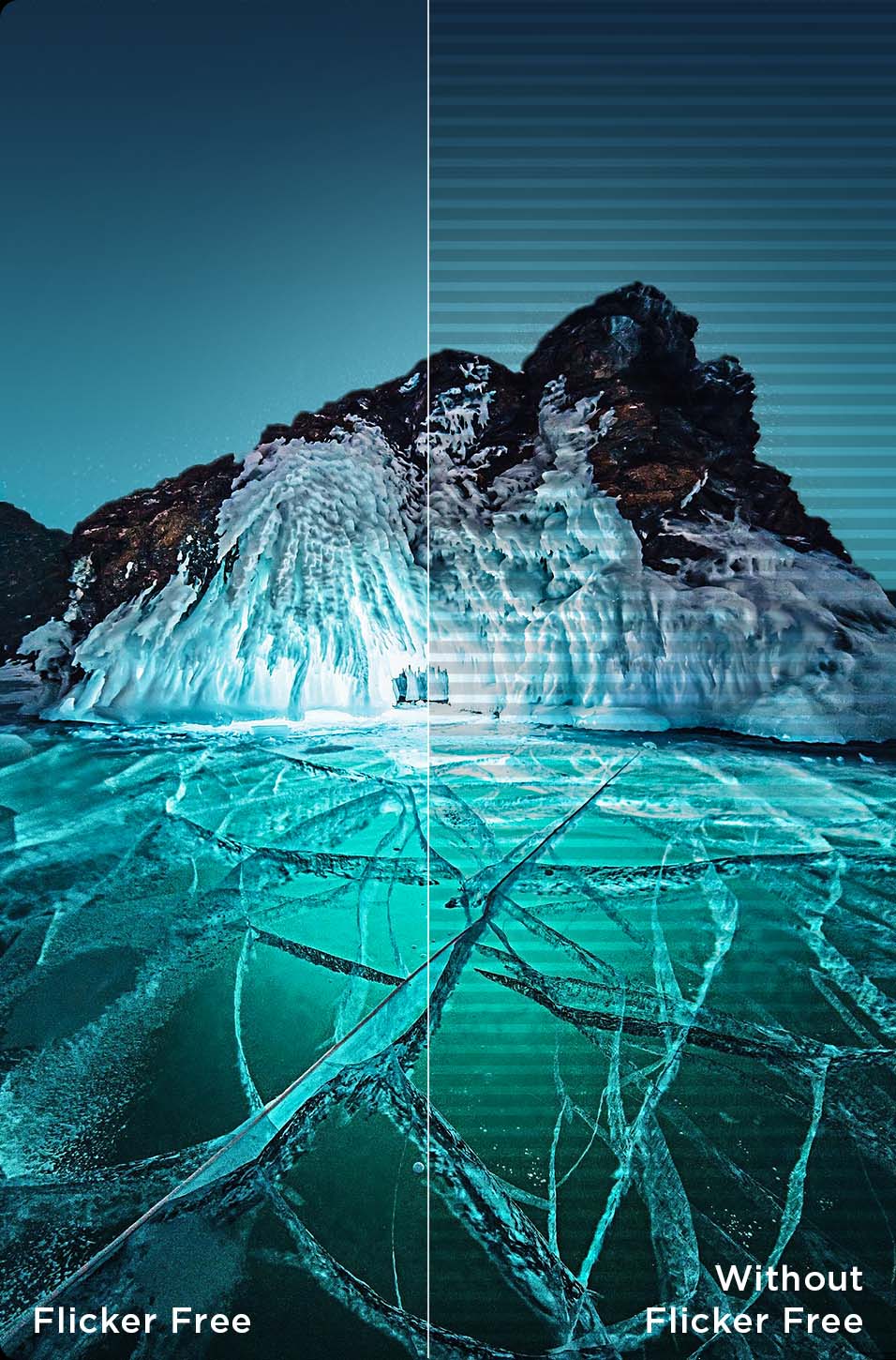 flicker free & without flicker free