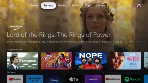 Google TV na TCL televizoru