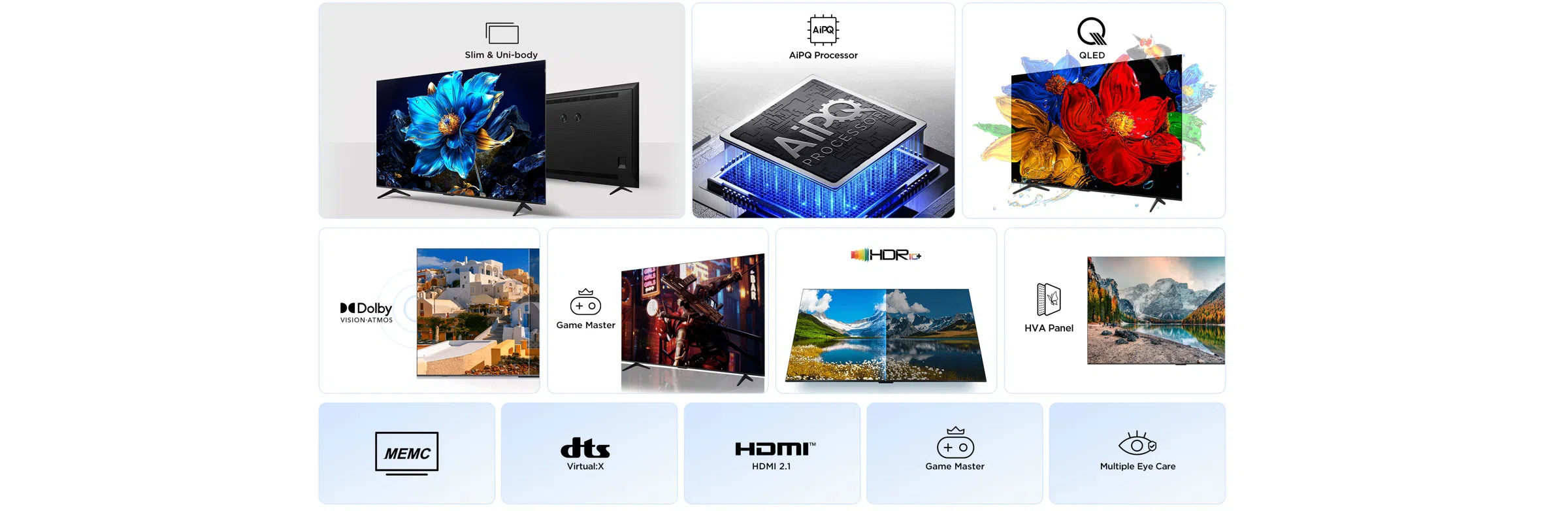 TCL 55T6D QLED GOOGLE SMART TV 2026 MODEL SPECS OVERVIEW IMAGE