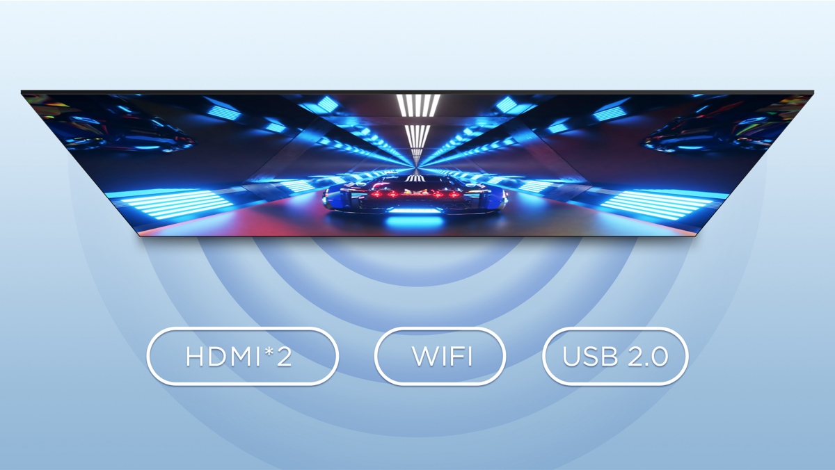 HDMI*2/WIFI/USB2.0 connection of S4500A TV 