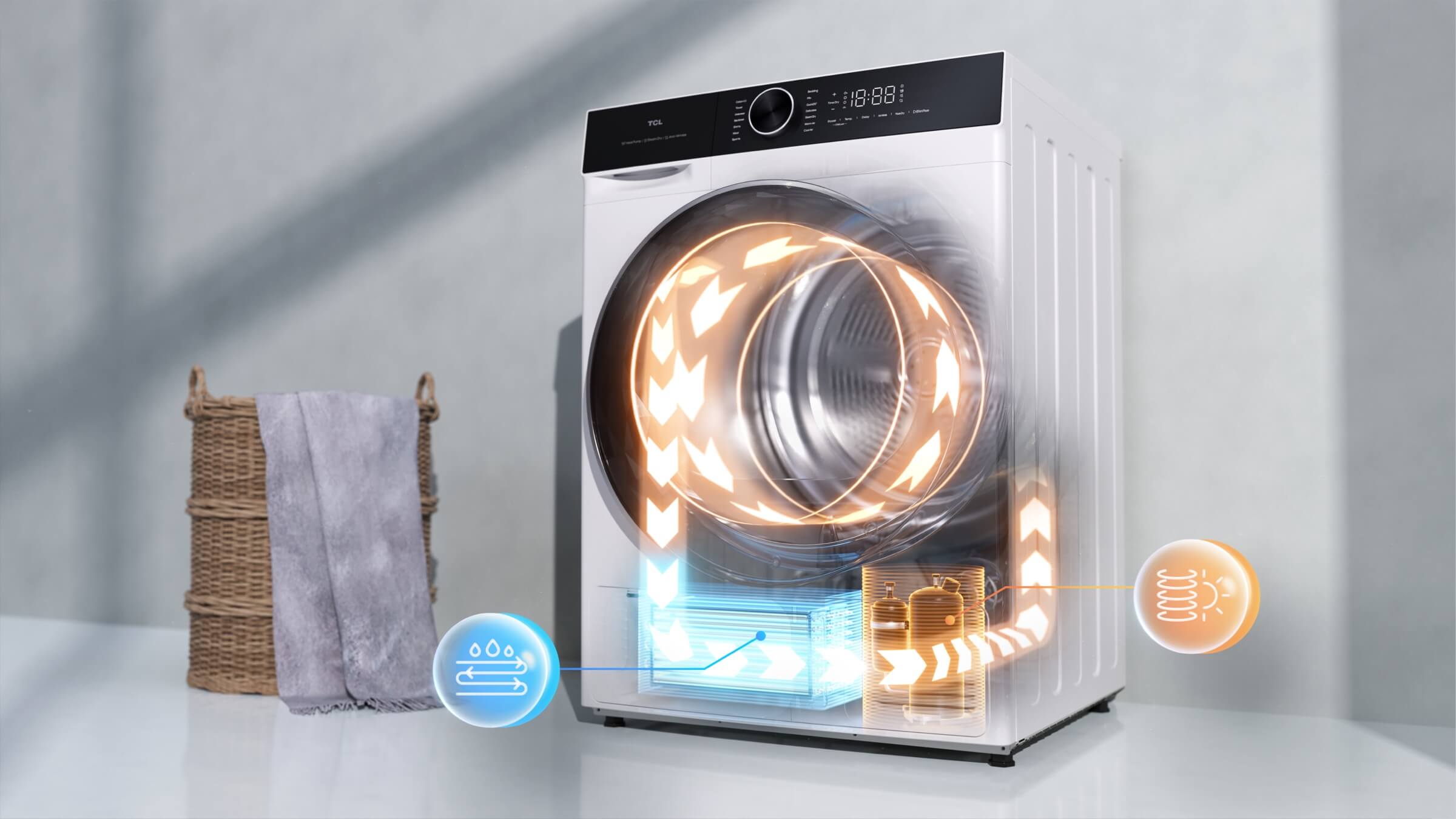 Сушильная машина TCL C1208DRW 8 кг - инструкция, обзор, где купить ...