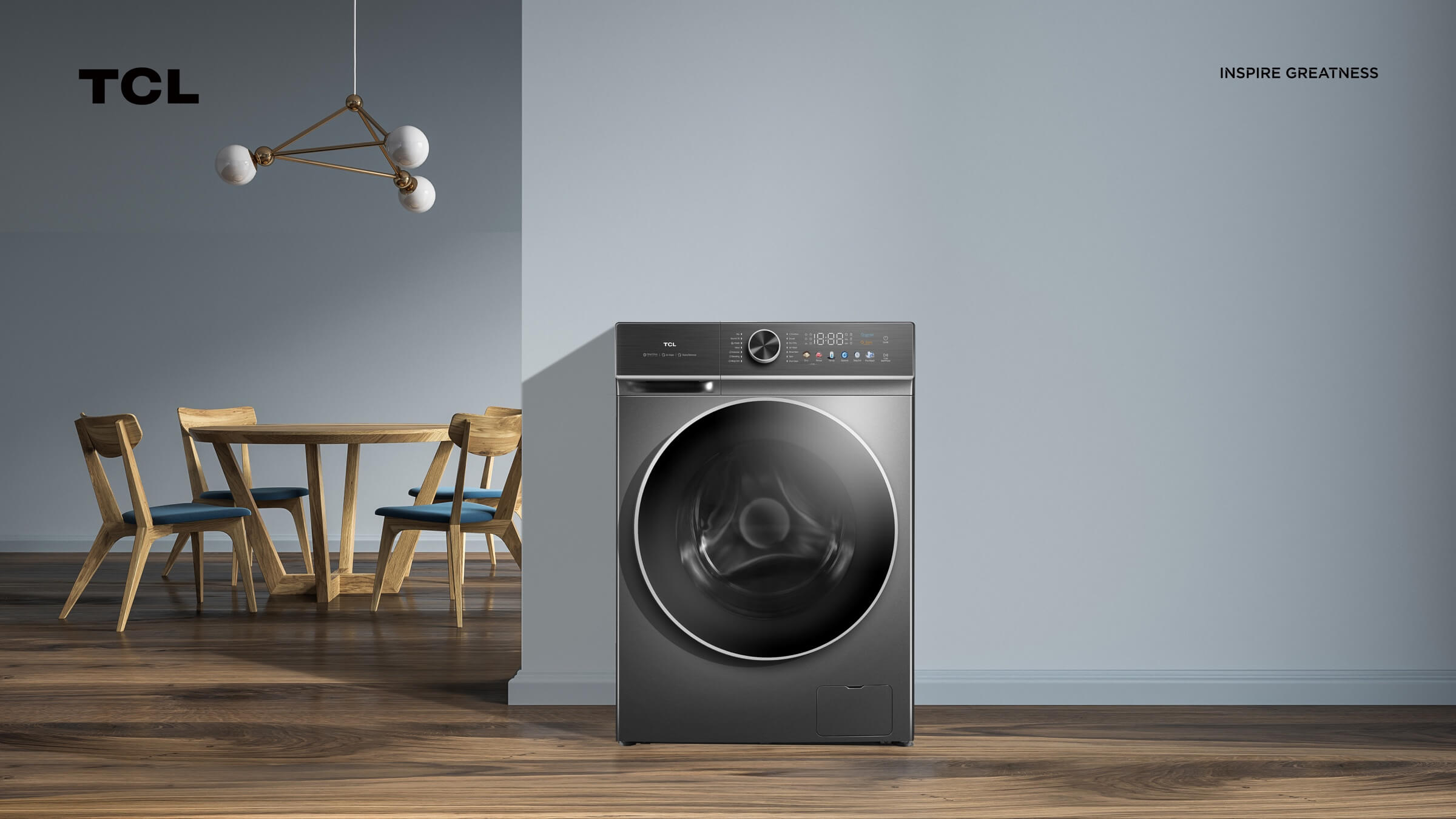 TCL 10kg Wash/7kg Dry Capacity Inverter Front Loading Washer and Dryer