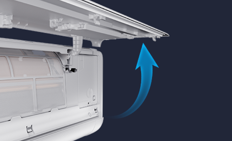 Open front panel
