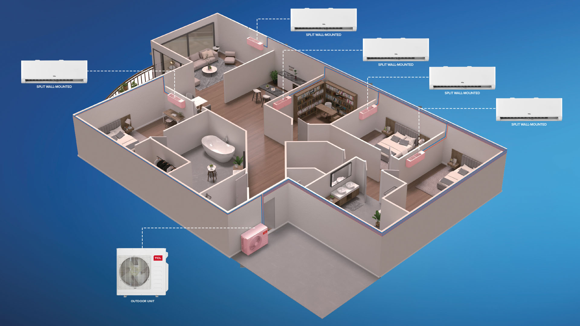 TCL Multi Split Air Conditioners for flexibility in temperature control in your home